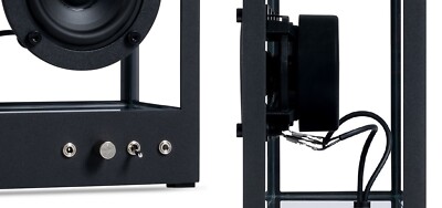 TRANSPARENT Small Transparent Speaker Black Bluetooth Glass Panel