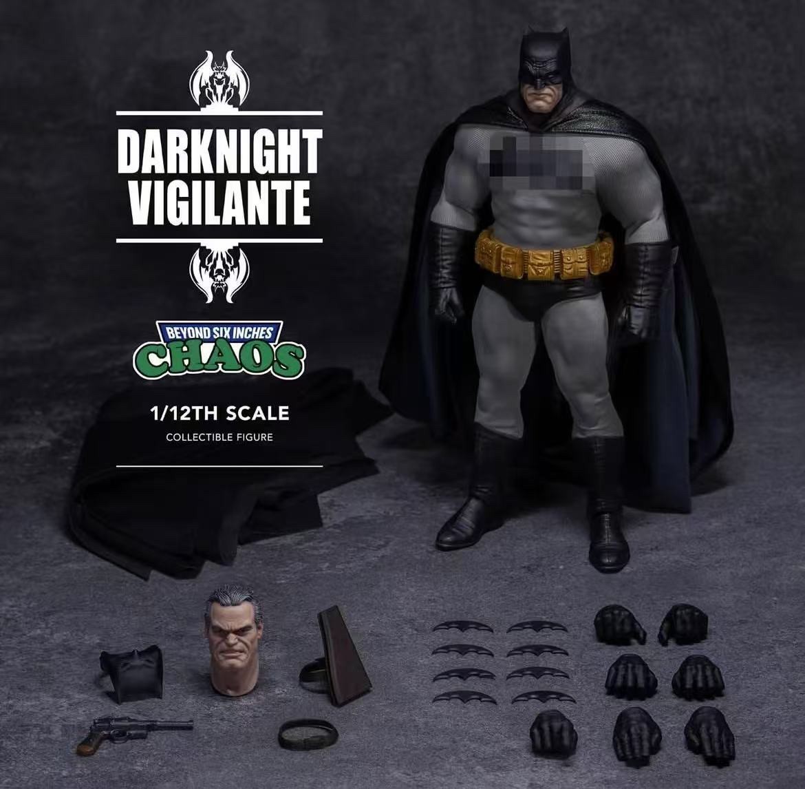 CHAOS 002 Darknight Vigilante Batman Black 1/12 Action Figures
