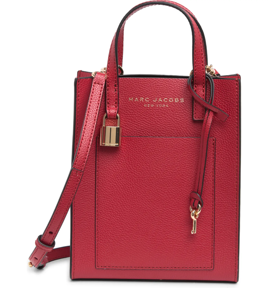Marc Jacobs Micro Tote Leather Crossbody Bag ~NWT~ SAVVY RED | eBay