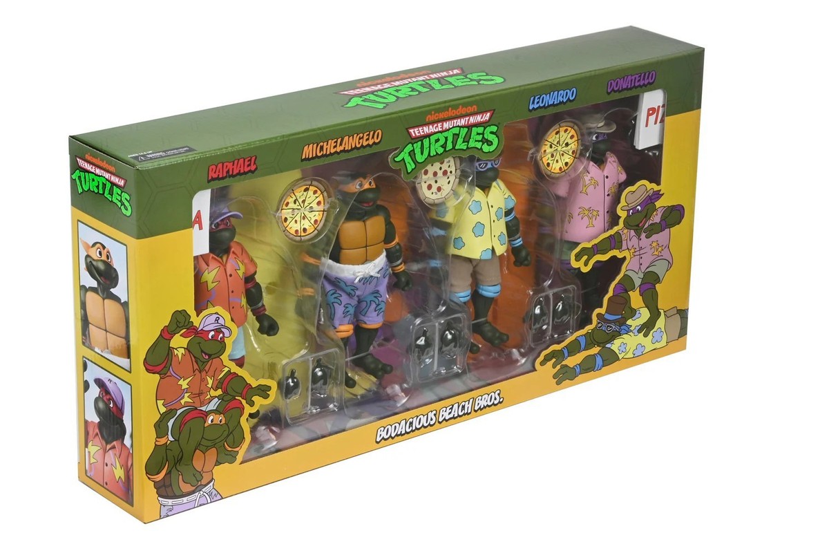🐢 NECA TMNT Teenage Mutant Ninja Turtles Bodacious Beach Bros 4