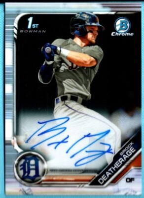 2019 Bowman CHROME Autograph Auto Brock Deatherage Card # CPA-BD