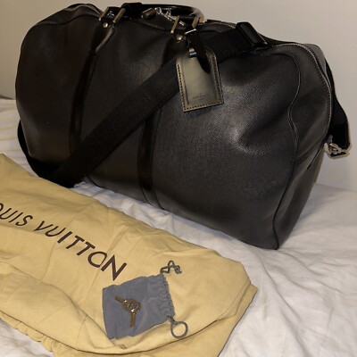 LOUIS VUITTON - LV Boston Bag Kendall GM Ardoise Black Taiga