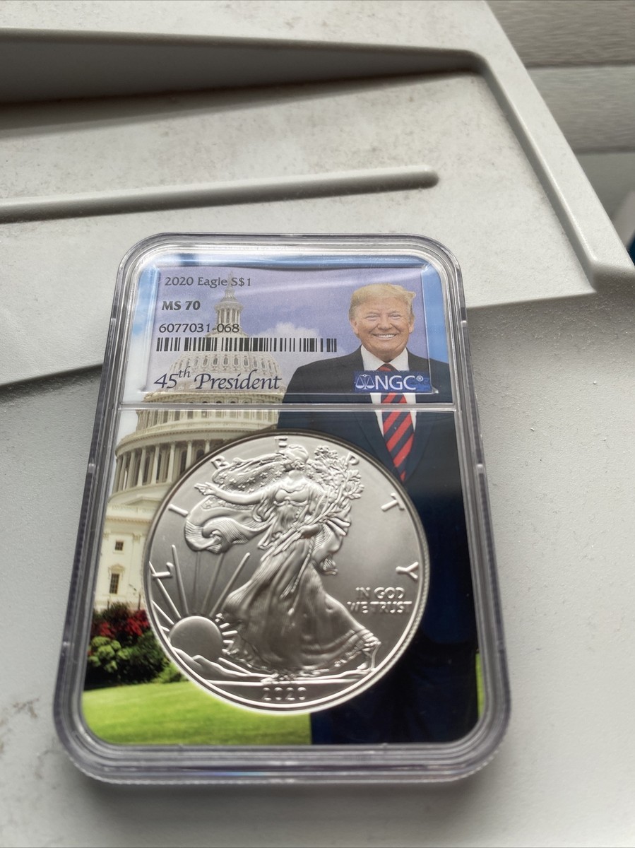 希少！イーグル銀貨 トランプ大統領 2020 PCGS MS70 楽天市場】【PCGS