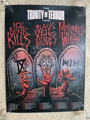 The Trinity of Terror Tour 2022 Poster SIGNED by Ice Nine Kills