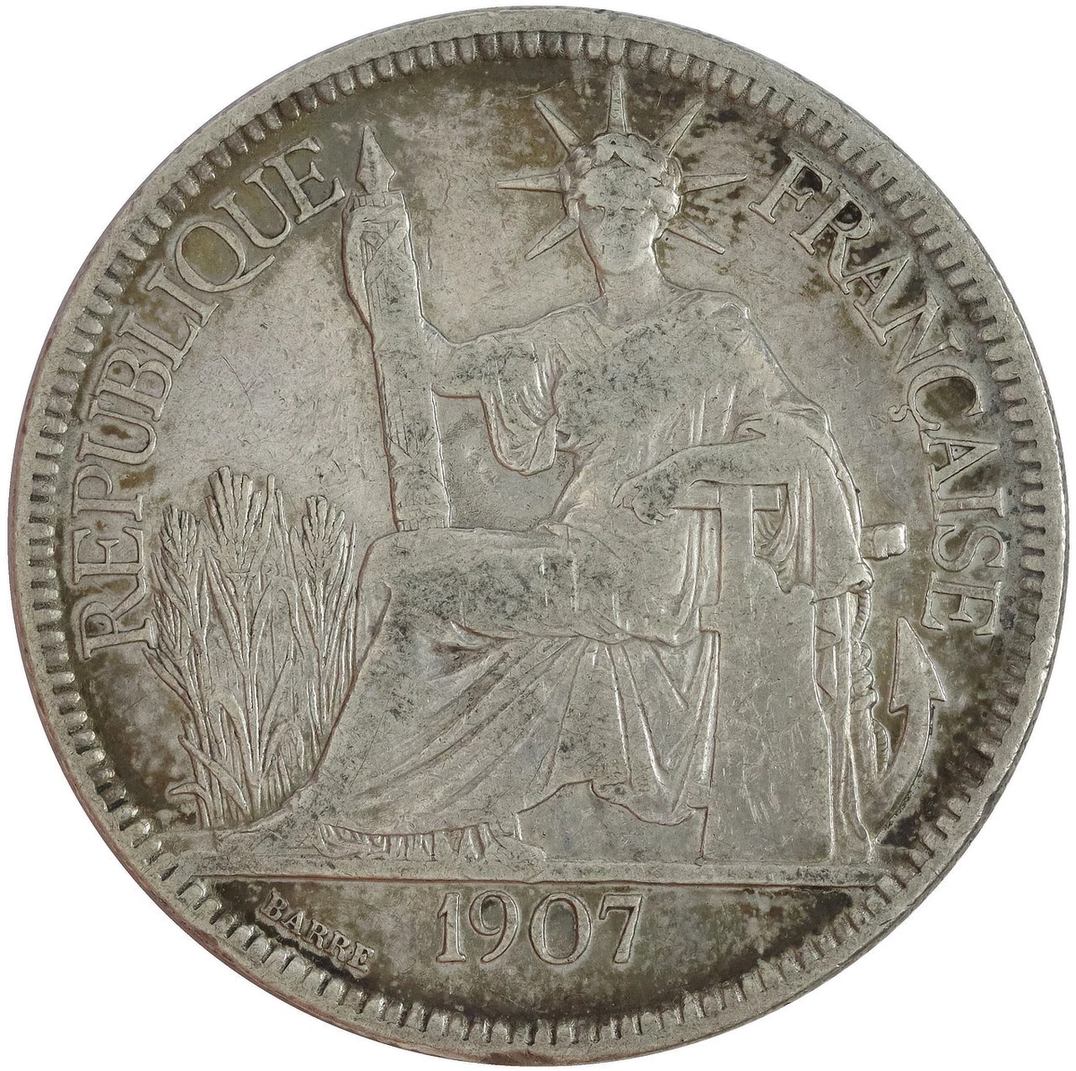 希少 1 Piastre 1901年発行 フランス領インドシナ紙幣 旧紙幣 希少 1