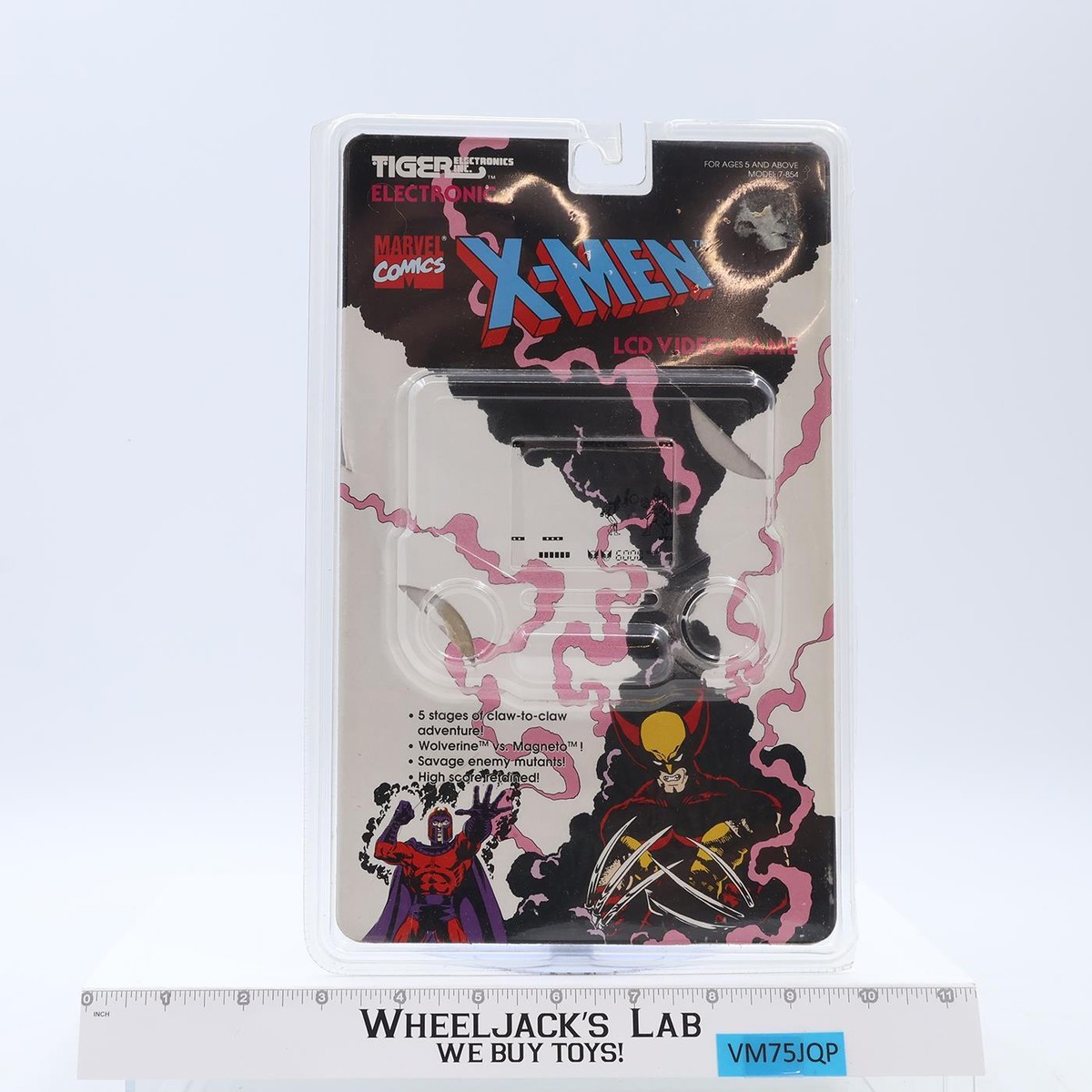 Marvel Comics X-Men LCD Handheld Game W/Package WORKS 1991 TIger