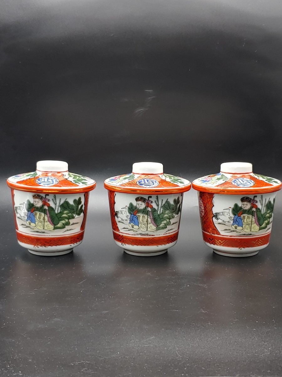 アンティーク 九谷 菁華3代 お茶冷まし1客 4 アンティーク九谷菁華3代