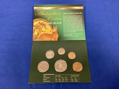 2004 Australia Mint Set - Royal Australian Mint - 6 Coin Set - OGP