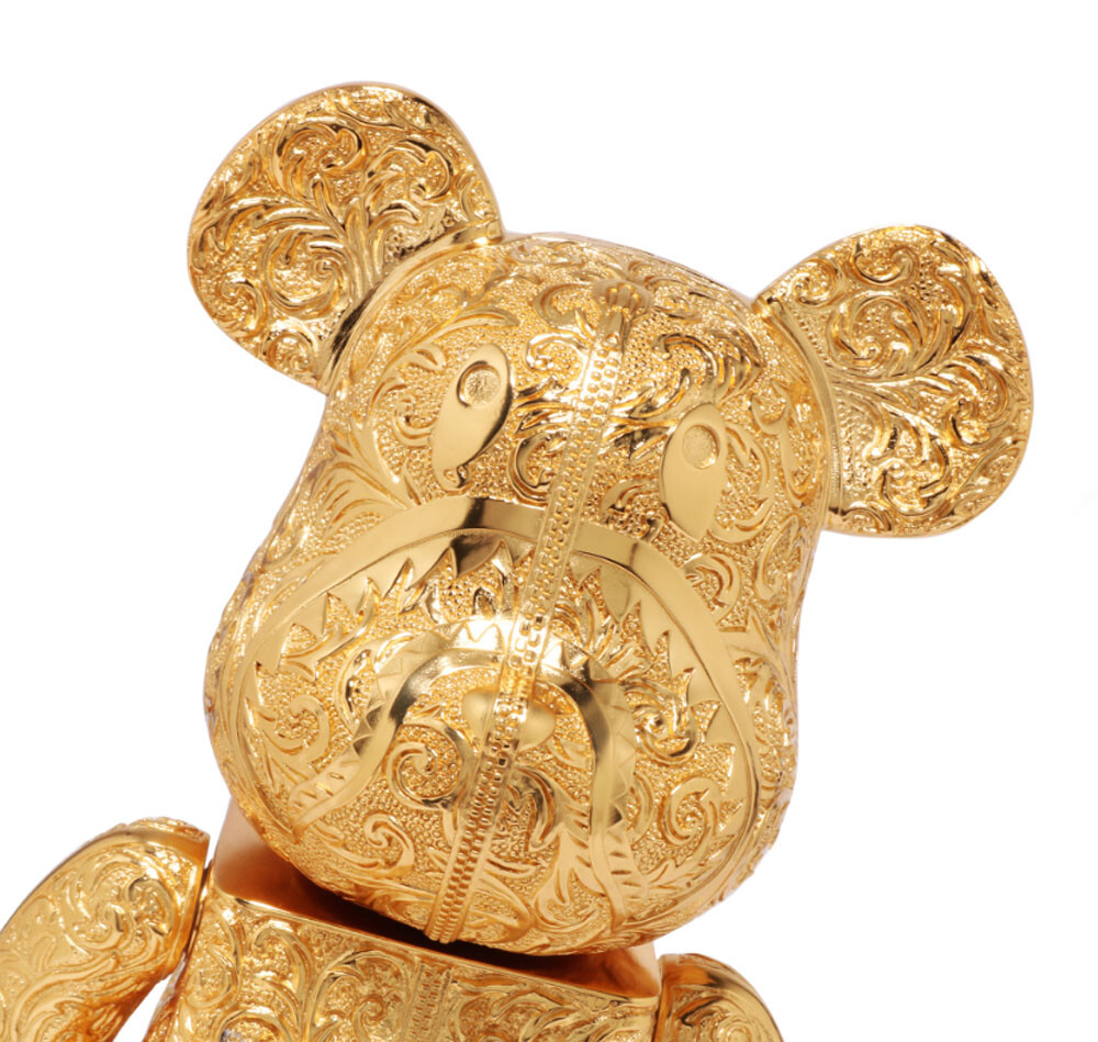 A BATHING APE BAPE X ROYAL SELANGOR SHARK BE@RBRICK 400% Gold New