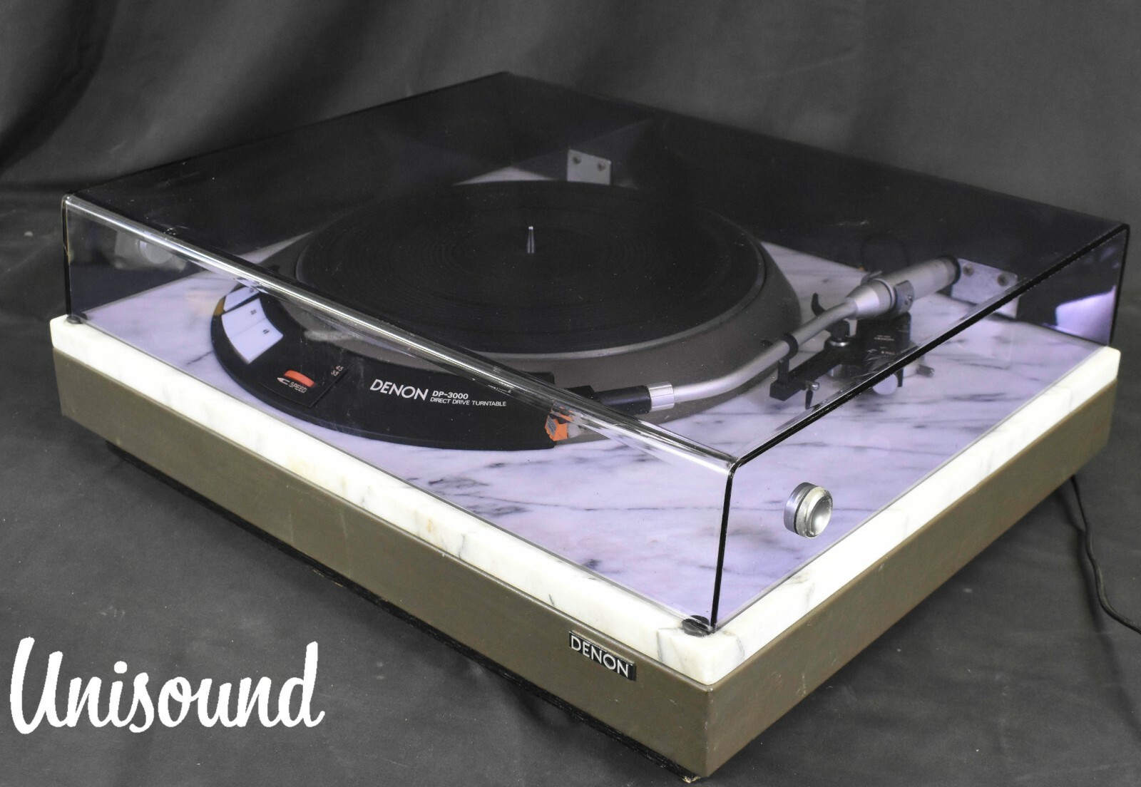□□DENON DP-3000/DP-3750/DA-307 天然大理石 レコードプレーヤー