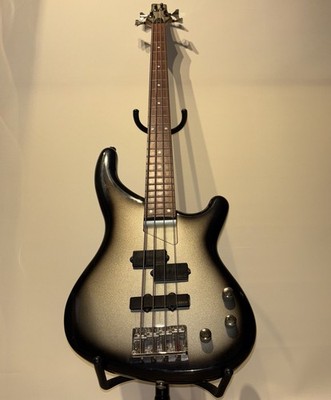 1990 Greco Pxb-80 Phoenix Electric PJ Bass - Silver Sunburst