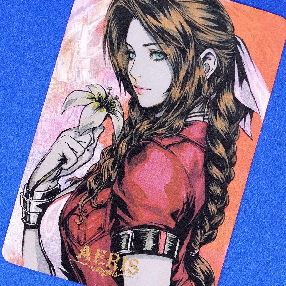 Final Fantasy VII Aerith Engraved Holographic Foil Character Art