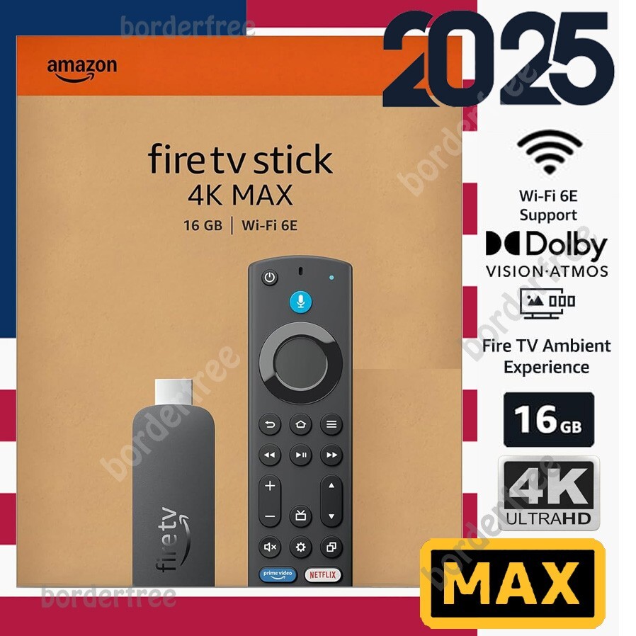 AMAZON FIRE TV Stick 4K MAX, Wi-Fi 6E, 2.0 GHz, 16GB/ALEXA Voice