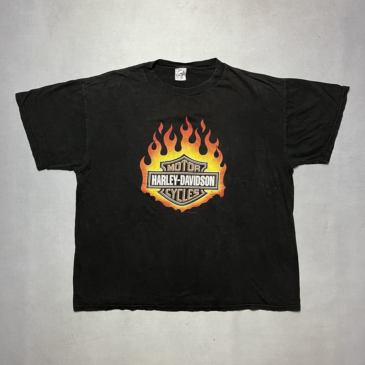 k.s希少フレイムファイヤーハーレーharleytシャツXLヴィンテージ 希少