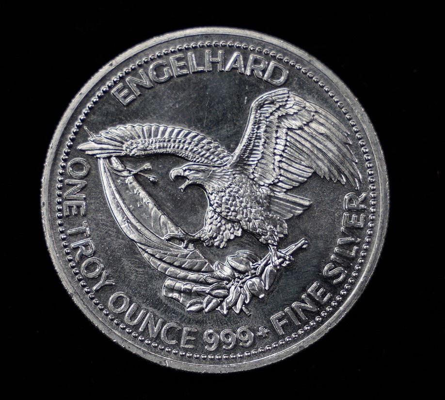 Vintage 1986 Engelhard The American Prospector 1oz 999 fine Silver