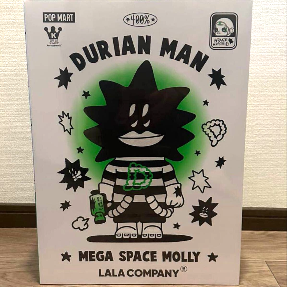 POP MART MEGA SPACE MOLLY 400% LALA COMPANY-DURIAN MAN RADIO WOON