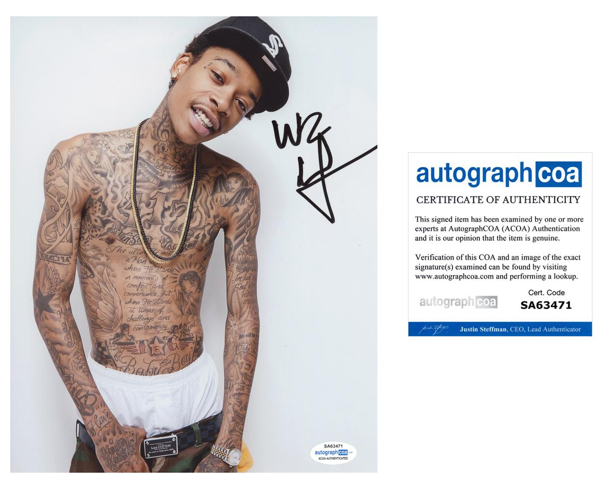 wiz khalifa 直筆サイン入りフォト wiz khalifa 直筆サイン入りフォト