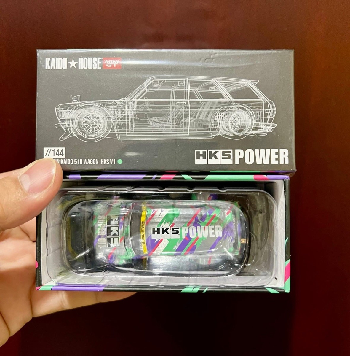 CHASE CAR Kaido House x Mini GT RAW HKS Datsun Bluebird 510 Wagon