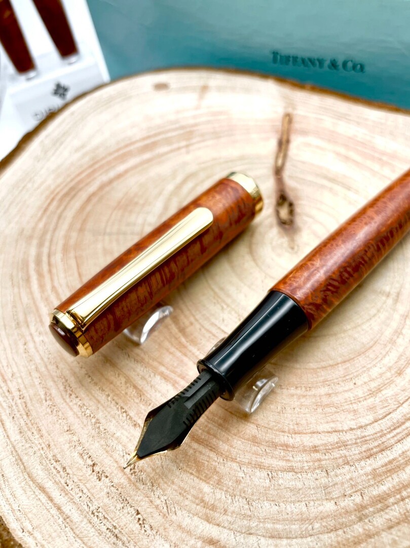West Germany Tiffany & Co. x Diplomat Brier Wood 18K Fountain Pen