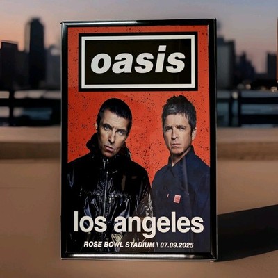 Oasis Live 25 Los Angles 2025 Framed Concert Poster | eBay