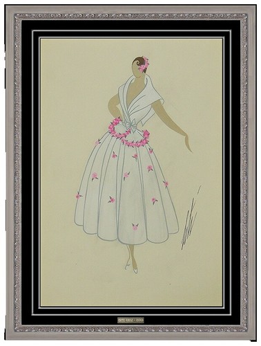 Erte Ebony and White vintage print professionally custom framed | eBay