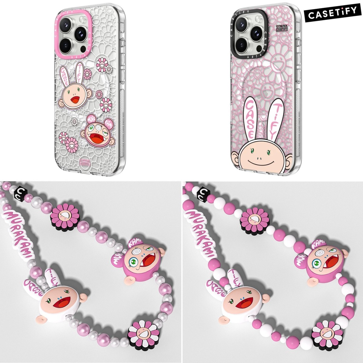 CASETiFY x Takashi Murakami Clear Case MagSafe Compatible + Strap