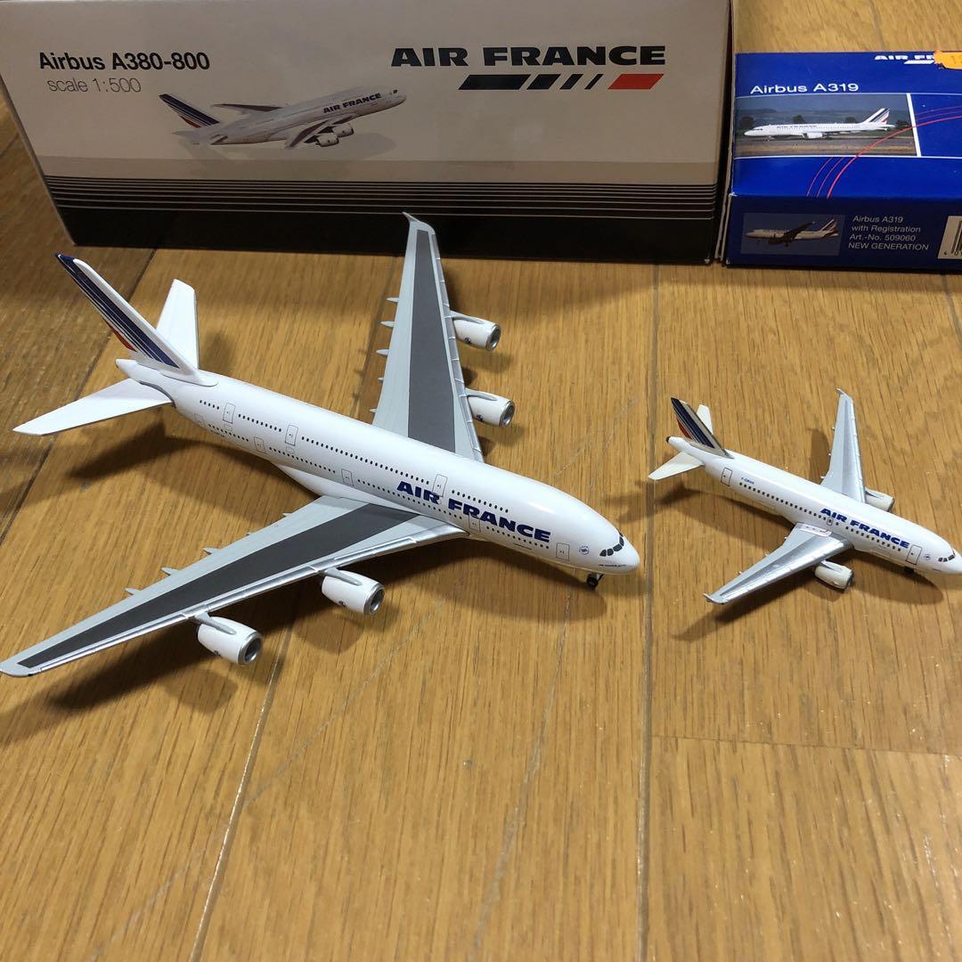 Herpa Air France Airbus A380-800 & A319 Model Set 1/500 Scale New