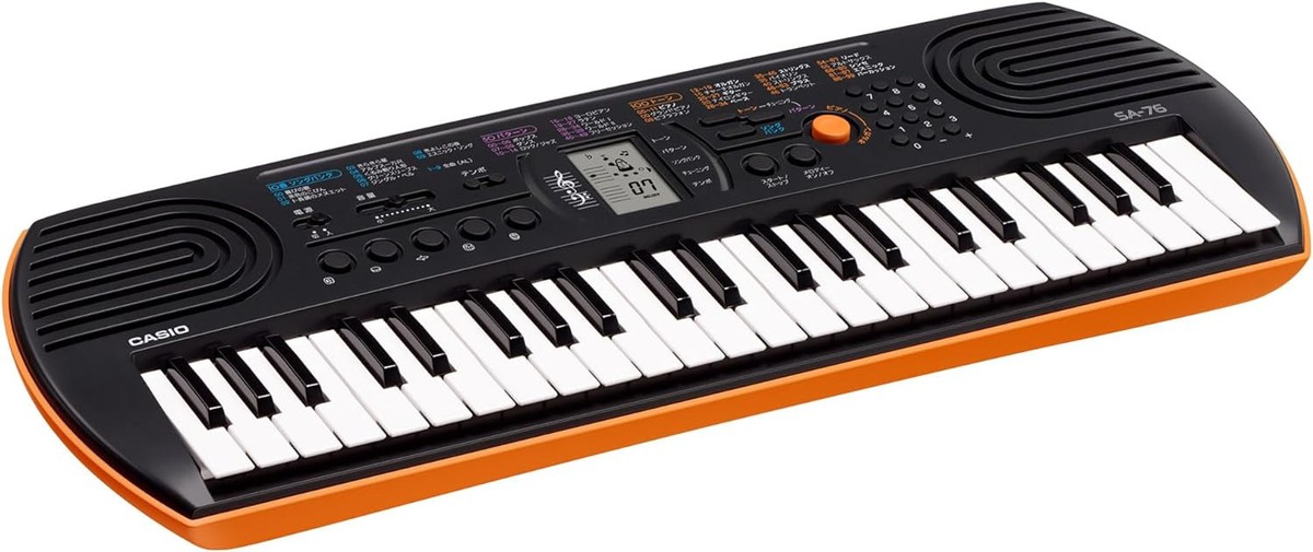 CASIO Mini Keyboard 44 key Black & Orange Electronic Keyboard SA
