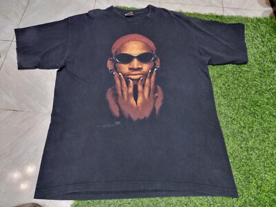 rare Vintage Dennis Rodman NOT OF THIS WORLD Rap Tee Hip hop T