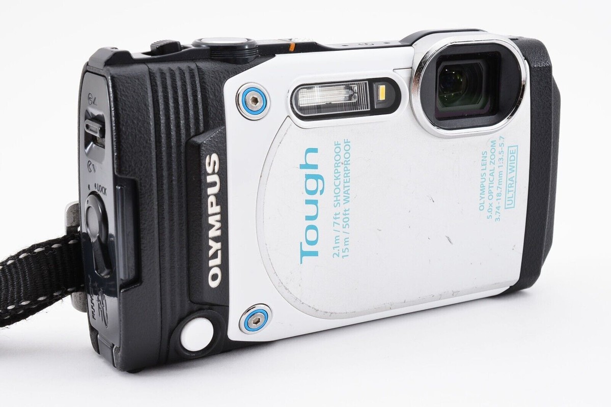 OLYMPUS STYLUS Tough TG-870 digital W/Battery, Charger White | eBay