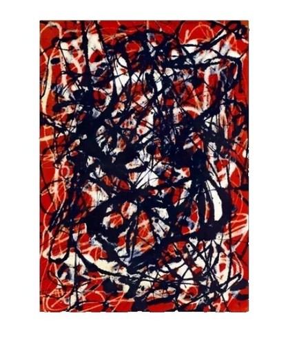額装済】Pollock『Number 9, 1949』抽象画 アートポスター 額装済