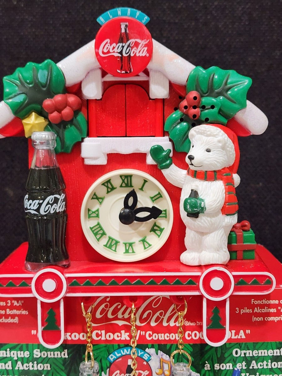 RARE Christmas Coca-Cola Musical Cuckoo Clock 