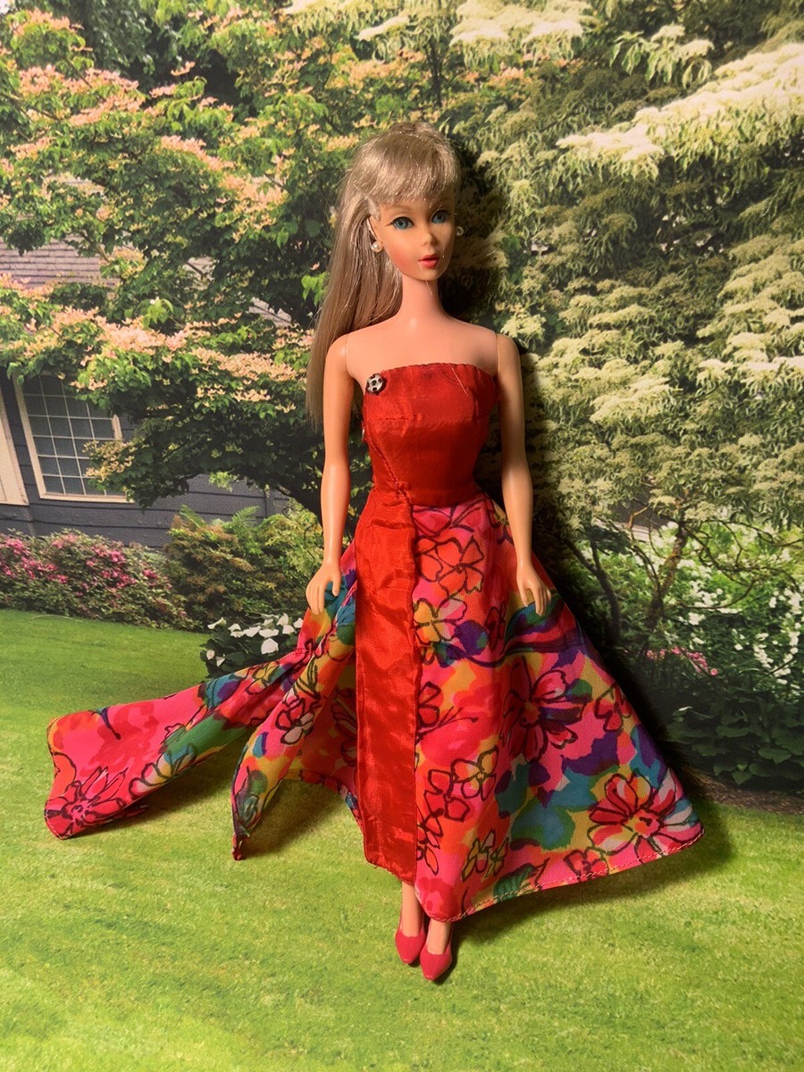 Vintage Barbie Dress Floating Gardens #1696 Gown Mattel Barbie