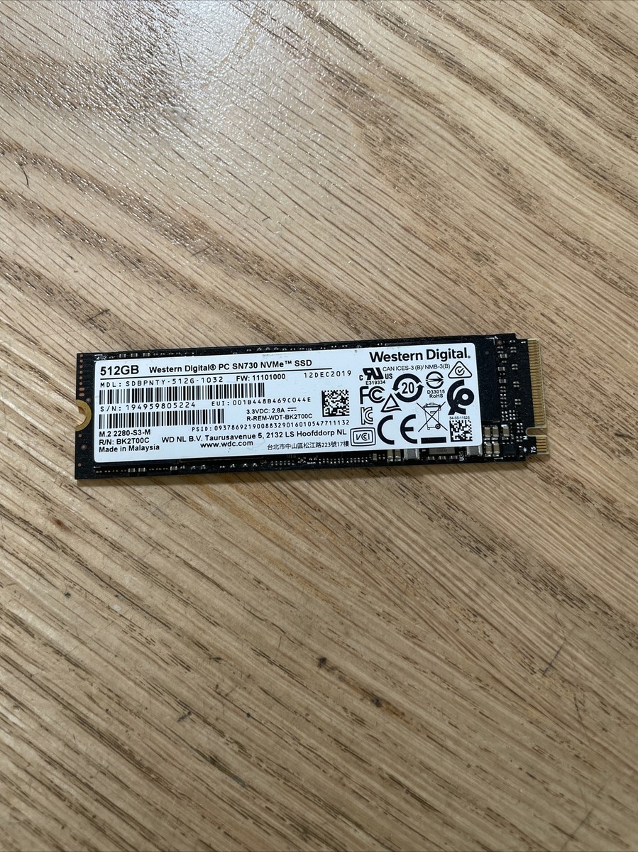 W es te m D i gita PC SN730 NVMe SSD 1TB Western Digital PC SN730