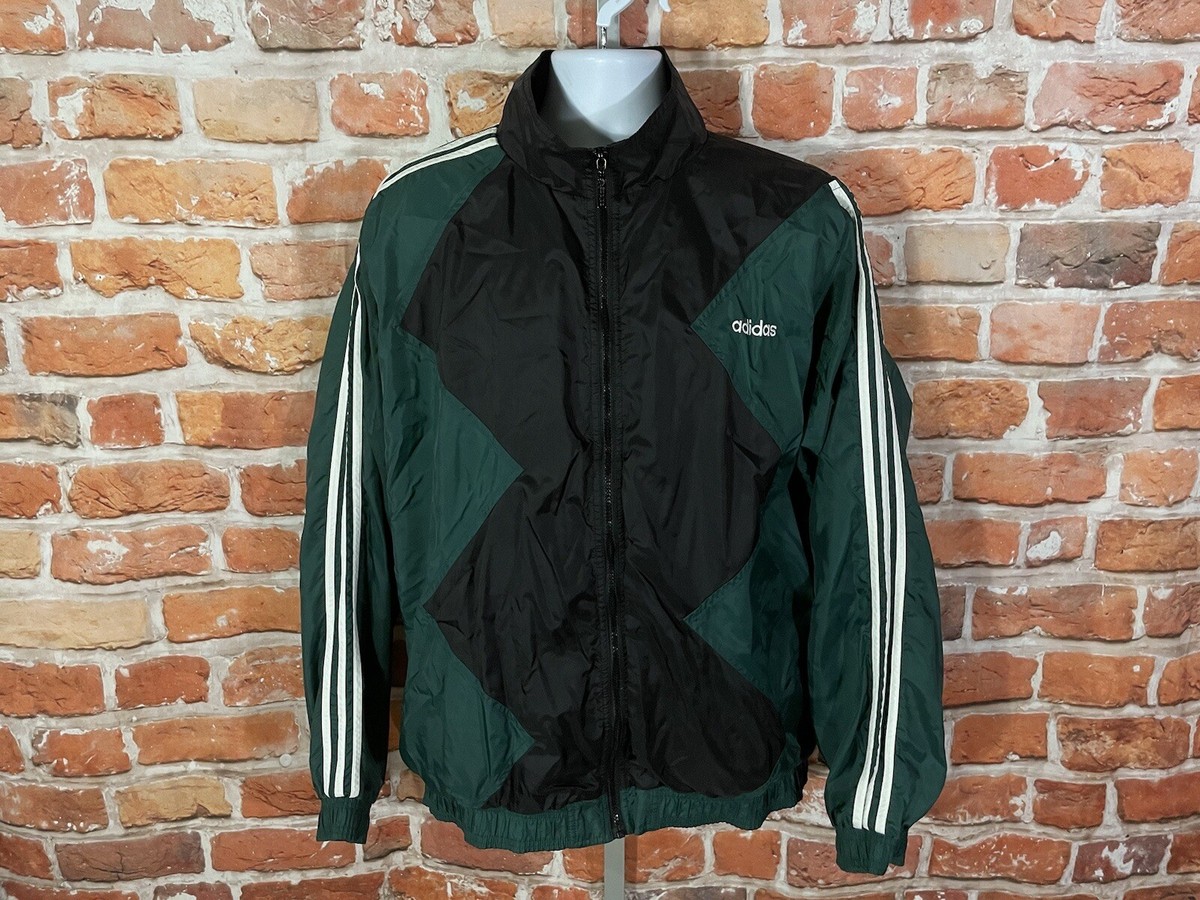 vintage Adidas zig-zag 90s windbreaker striped jacket - sz XL | eBay