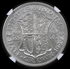 1929 年英国半克朗硬币| eBay