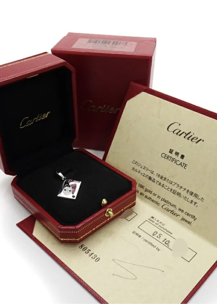Limited Edition 70/25 Cartier 18K WG Jester Joker Ruby Diamond