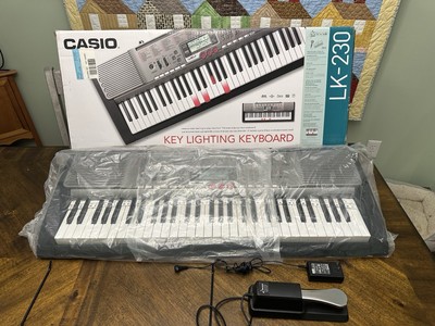 CASIO LK-220 61鍵 光る鍵盤 キーポード、スタンドset スタンド イス