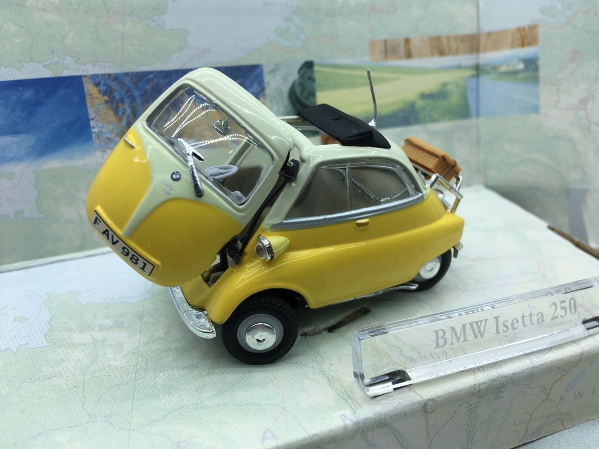 🇺🇦 1:43 BMW ISETTA 250 Yellow old cararama tern wheels open door