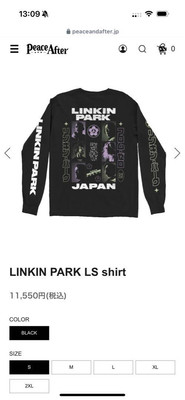 LINKIN PARK Peace and After 黒 XL ロンt PRE-ORDER 】LINKIN PARK LS