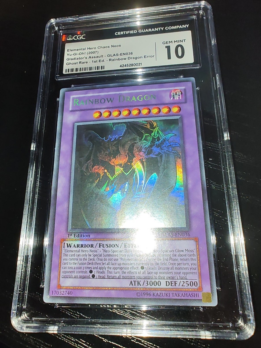 CGC 10 Yugioh Elemental Hero Chaos Neos Ghost Rare 1st Misprint