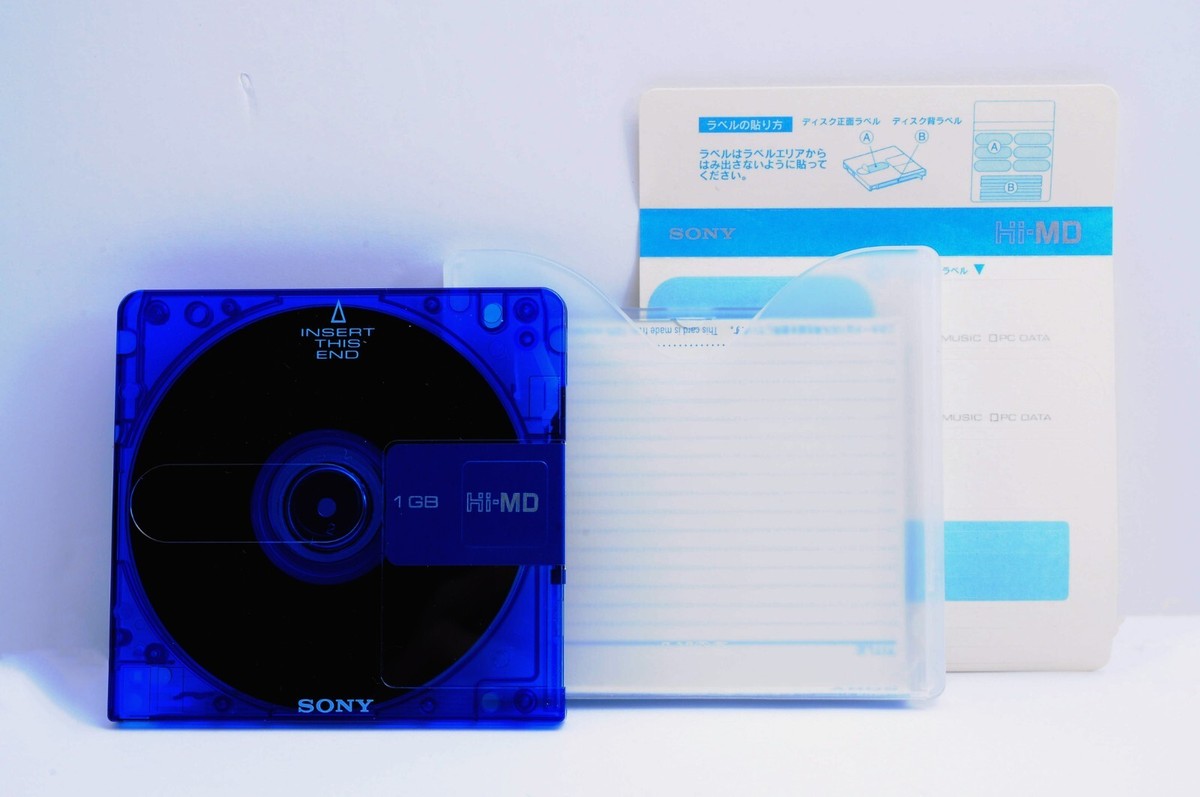 SONY Hi-MD 1GB Minidisc Blank Mini Disc (HMD1GA) with Case used