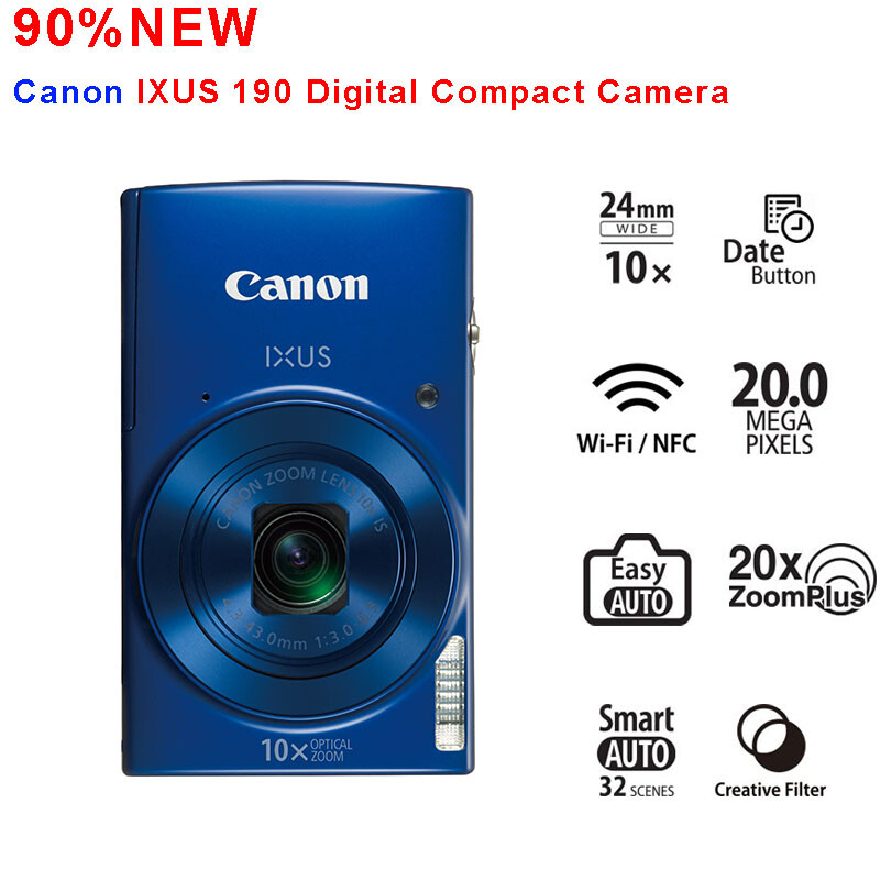 90%NEW Canon IXUS 190 20.5MP Optical Zoom 10x Digital Compact