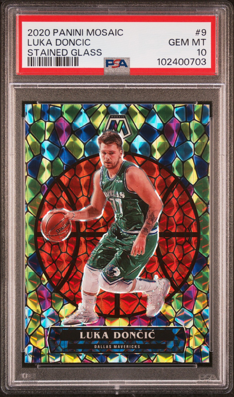 Luka Doncic 2020 Mosaic #9 Stained Glass /(SSP) Price Guide