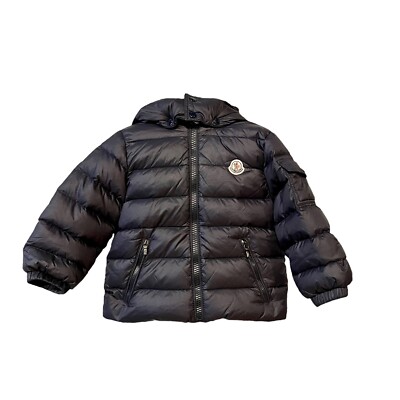 MONCLER Baby Infant Kids BLACK Hooded Puffer Jacket 18/24 Months