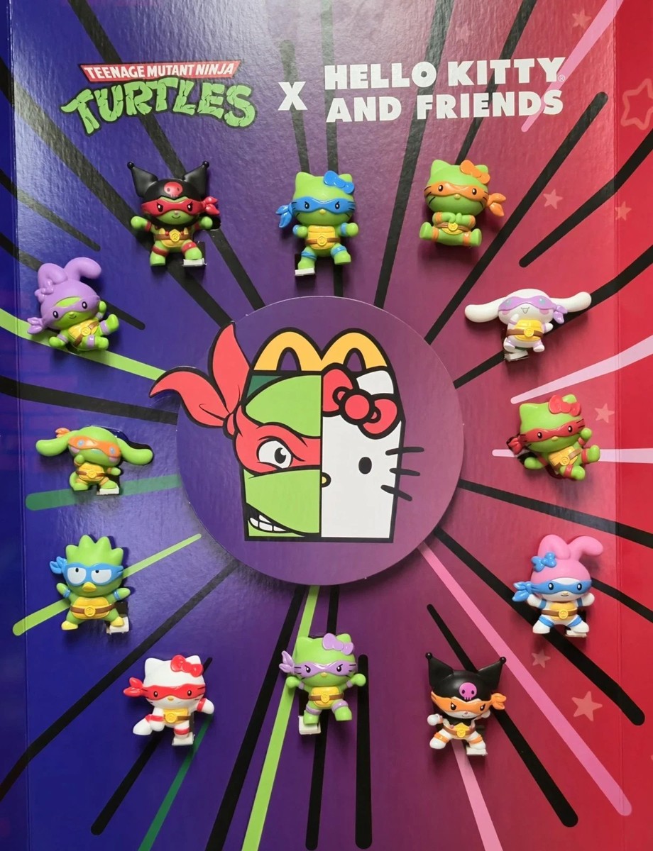 2025 McDONALD'S TMNT x Hello Kitty Happy Meal Toys Complete Set #1
