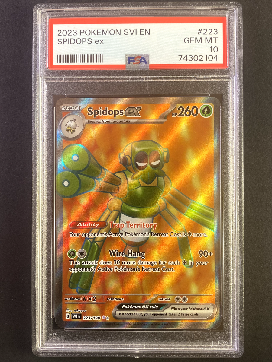 PSA 10 Spidops ex 223/198 Scarlet & Violet 2023 GEM MINT | eBay