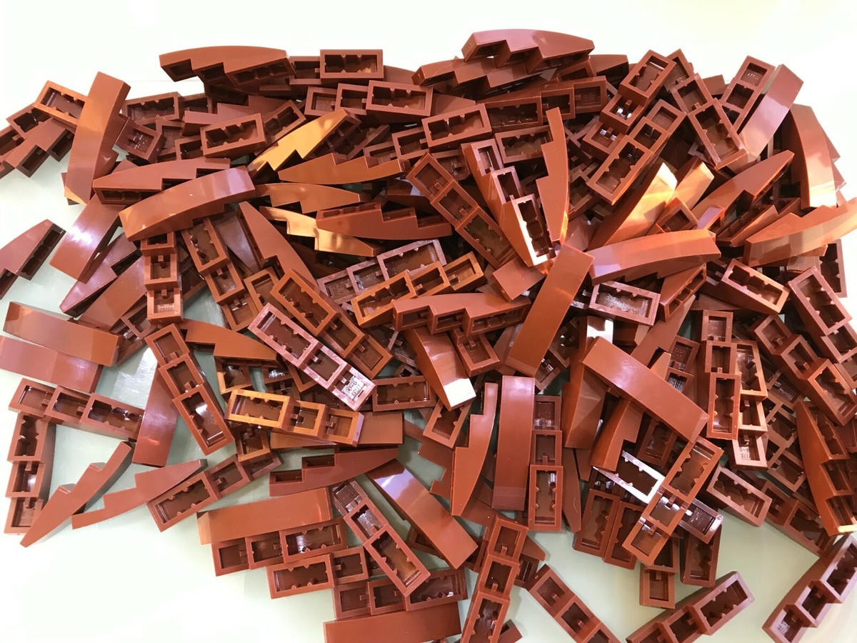 LEGO-NEW-#61678-REDDISH BROWN-SLOPE CURVED 4 X 1 -25 PIECES | eBay