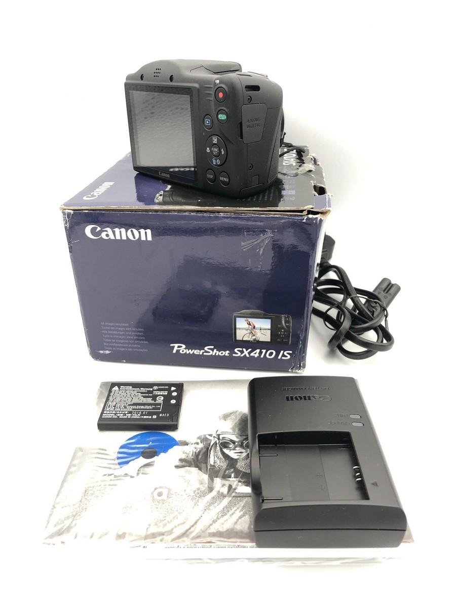 Boxed Canon PowerShot SX410 IS Digital Camera - Black (0107C001