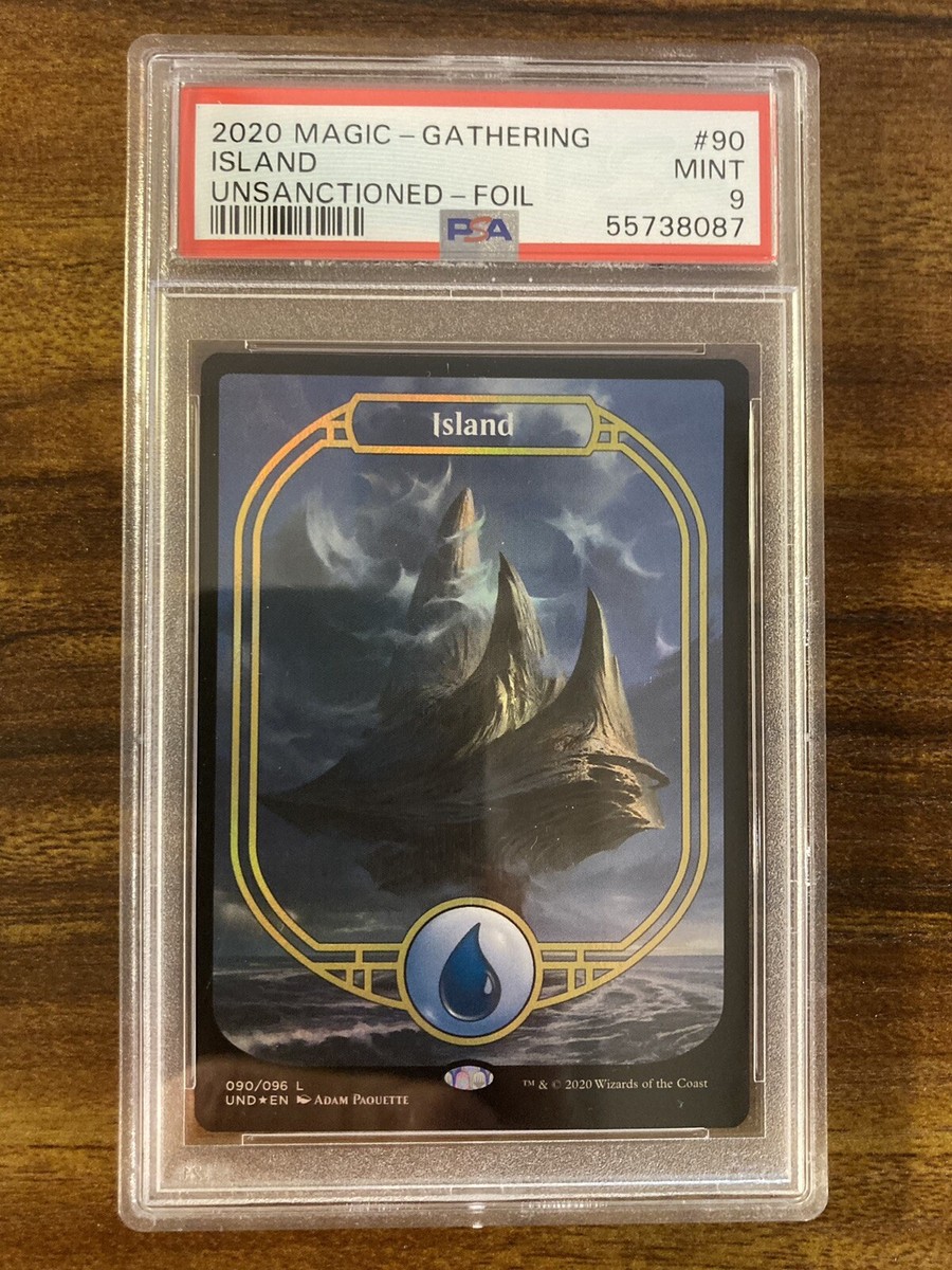 MTG✨ISLAND (Full Art) FOIL✨Unsanctioned PSA 9 MINT Land A